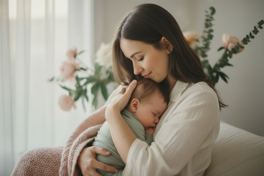 mother and child quiet moment appreciation mothers day soft aesthetic