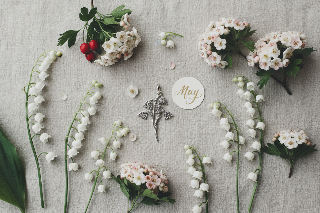 May's birth flowers, Lily of the Valley and Hawthorns