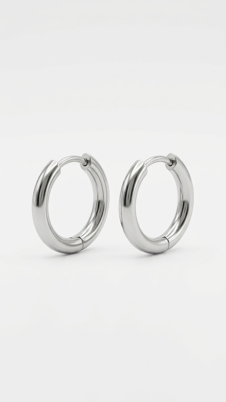 Silver Classic Hoop Earrings