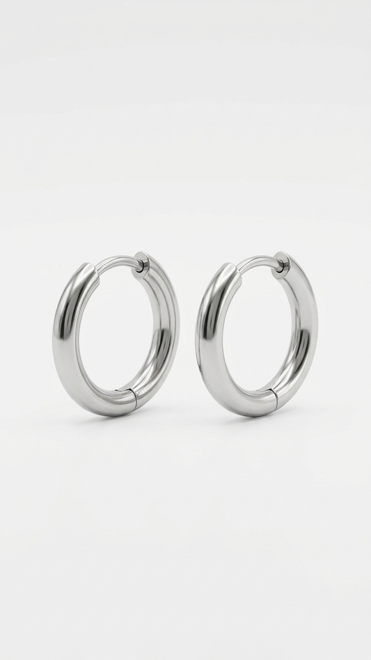 Silver Classic Hoop Earrings