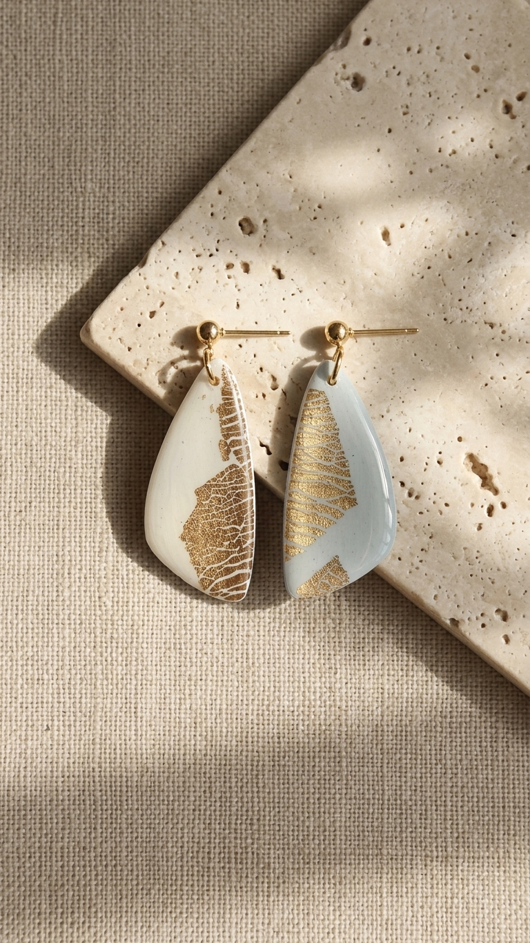 Ivory Gleam Statement Dangles