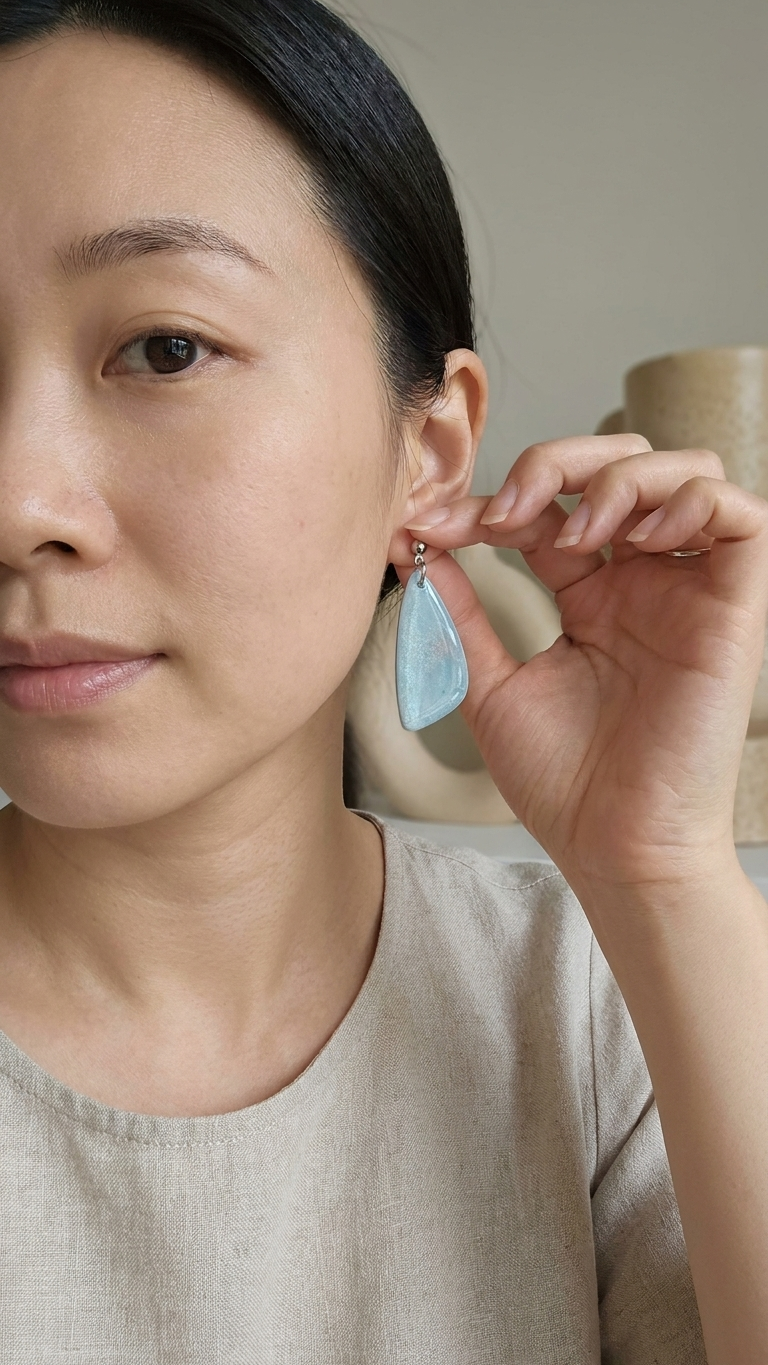 Mist Blue Signature Dangles