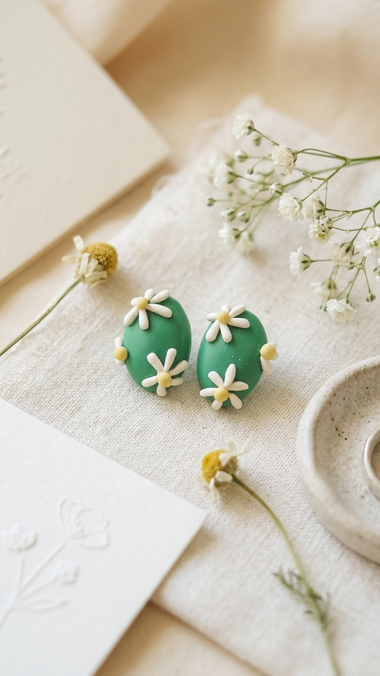 Whispering Meadow Daisy Studs
