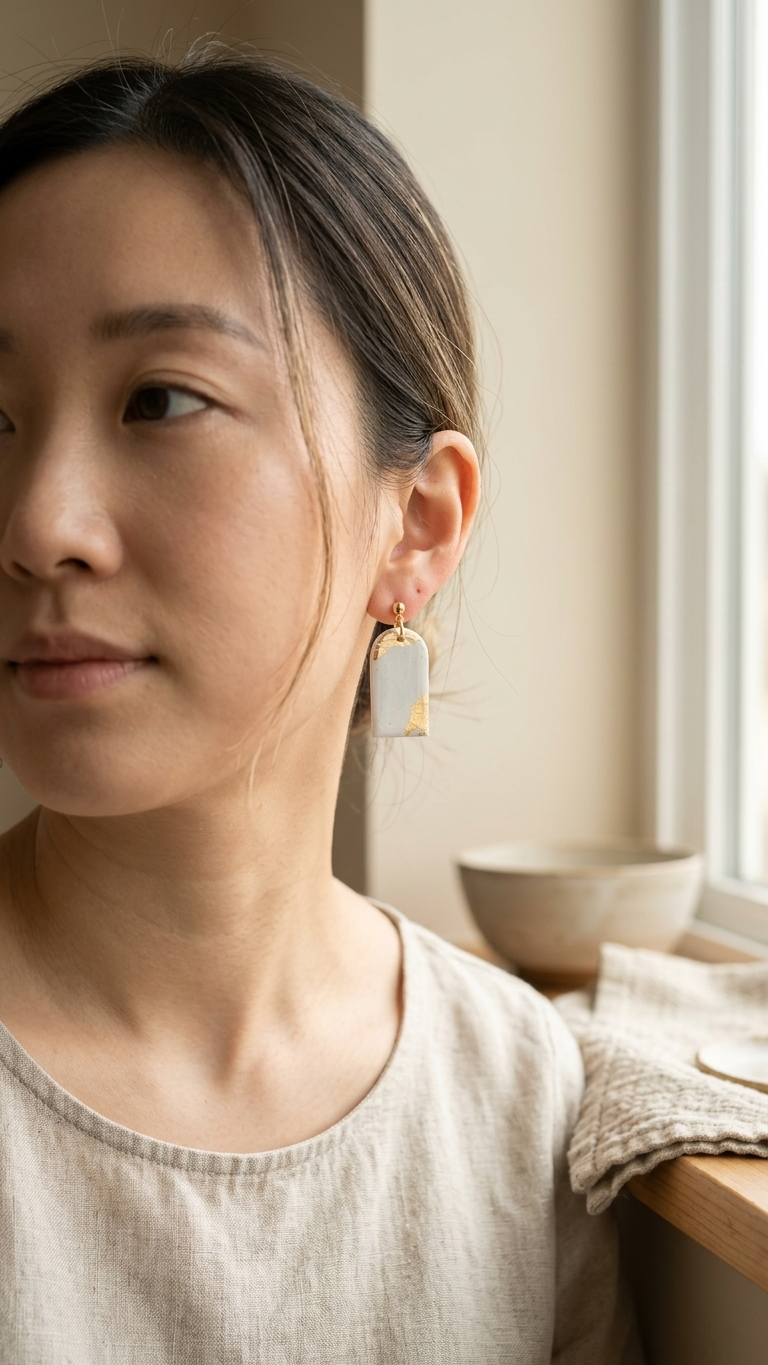 Ivory Gleam Signature Dangles